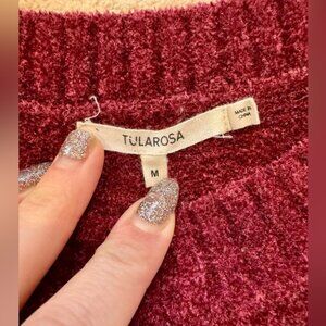Tularosa Burgundy Sweater Mini Dress, Size M
